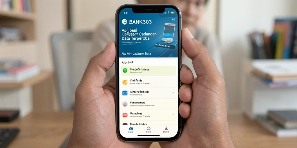 Tampilan antarmuka aplikasi BANK303 yang intuitif dan sederhana.