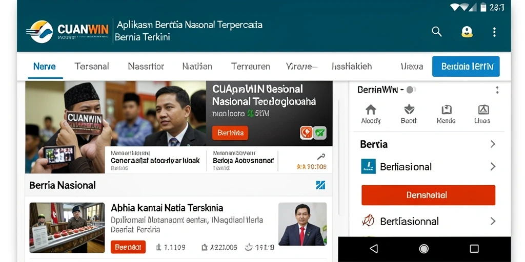 Tampilan antarmuka CUANWIN yang sederhana dan informatif.