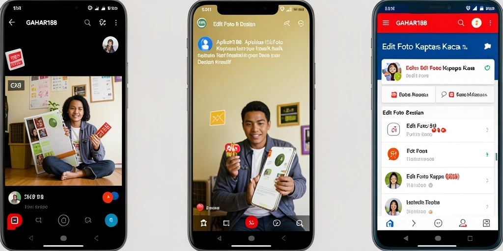 Screenshot utama GAHAR188 menunjukkan antarmuka pengguna saat mengedit foto kertas kaca.