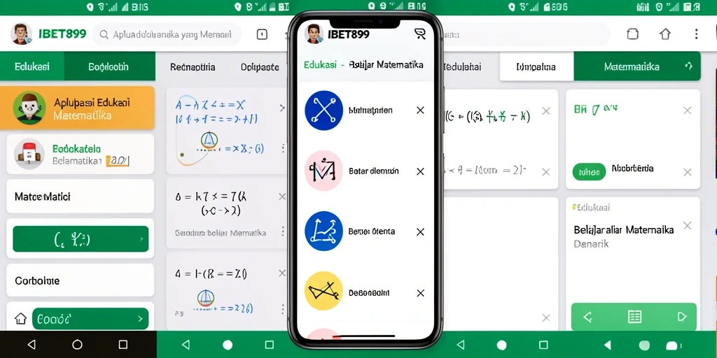 Tampilan antarmuka aplikasi IBET899 untuk belajar matematika dengan fitur interaktif.