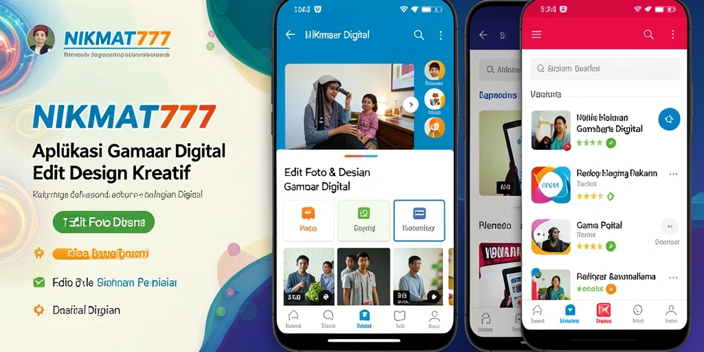 Tampilan antarmuka modern NIKMAT777 untuk pengeditan gambar.