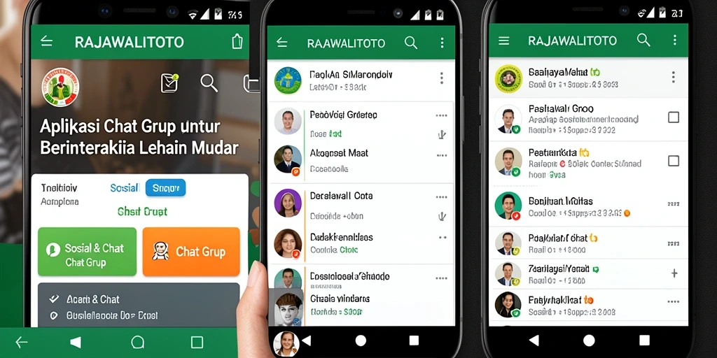 Tampilan antarmuka Chat Grup RAJAWALITOTO yang modern dan interaktif.