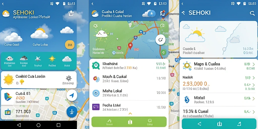 Antarmuka aplikasi SEHOKI menampilkan data cuaca lokal yang real-time.