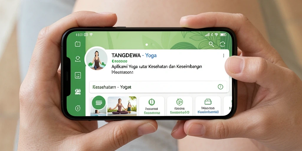 Antarmuka aplikasi TANGANDEWA yang menarik dan mudah digunakan untuk latihan Yoga.