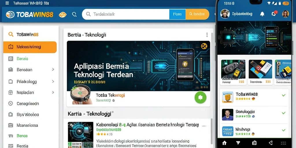 Screenshot utama TOBAWIN88 menunjukkan antarmuka aplikasi yang menarik.