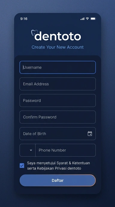 Panduan Buat Akun Baru Dentoto untuk Pengguna Android